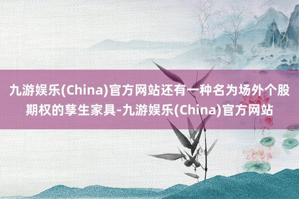 九游娱乐(China)官方网站还有一种名为场外个股期权的孳生家具-九游娱乐(China)官方网站